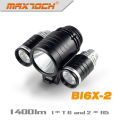 Maxtoch BI6X-2 4*18650 Battery Pack 3*CREE XML T6 Bright Led Bicycle Dynamo Light